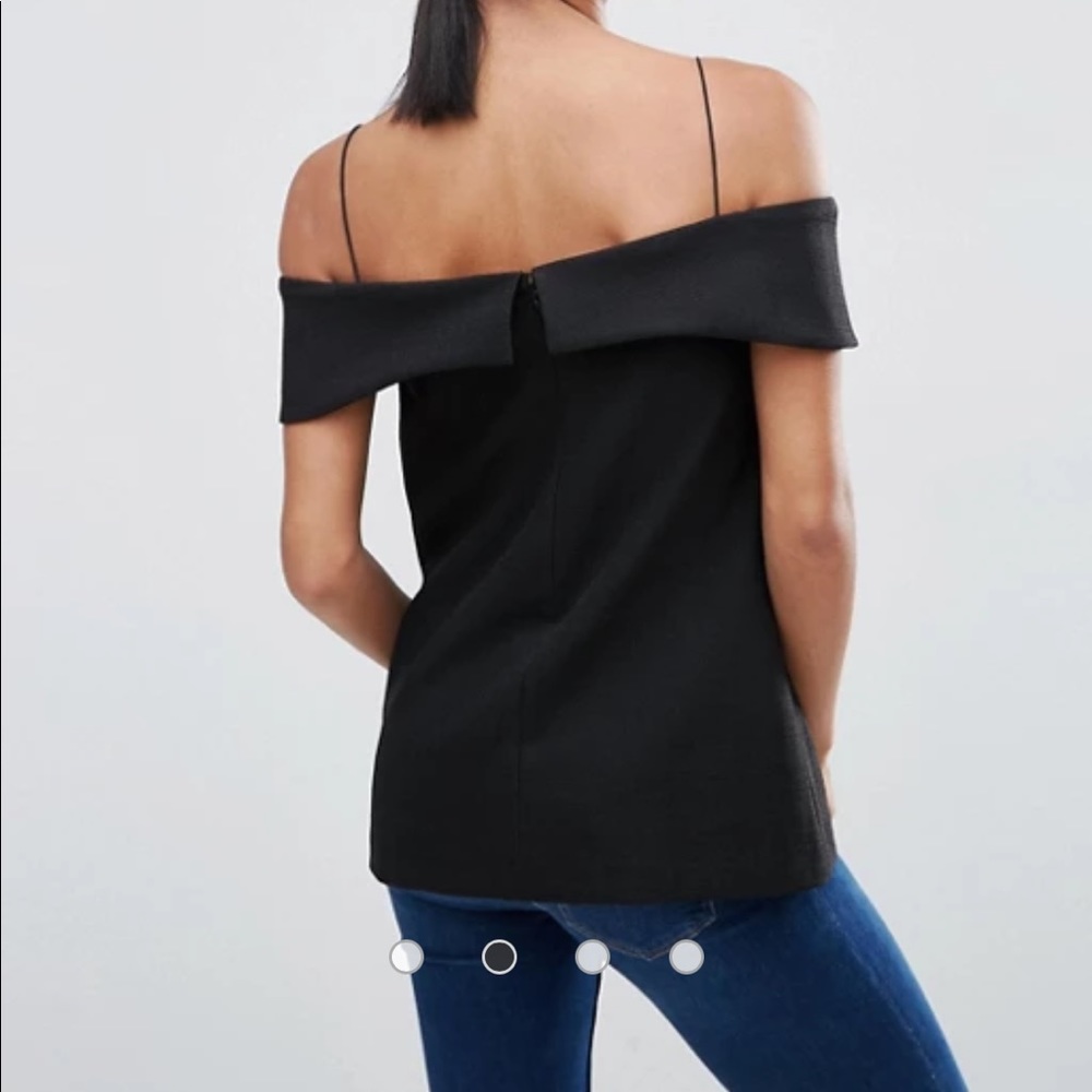 Minimal open shoulder top